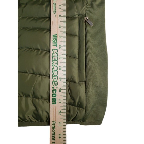 Ci Sono by Cavalini Olive Puffer Vest - excellent - Women's Large - Picture 6 of 8